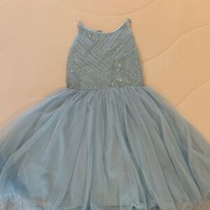 Speechless Glittering Light Blue Kids Dress